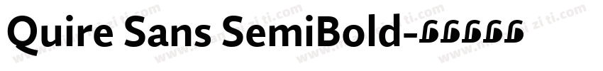 Quire Sans SemiBold字体转换